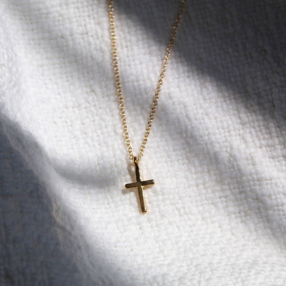 Gold Toned Cross Necklace